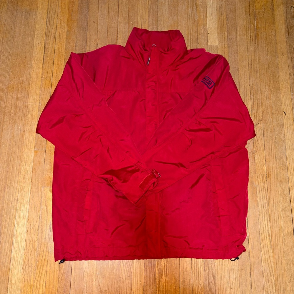 CHAPS Ralph Lauren Red Men's Zip Windbreaker
